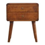 Mesa de Cabeceira Curva Castanha