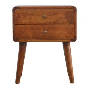 Mesa de Cabeceira Curva Castanha