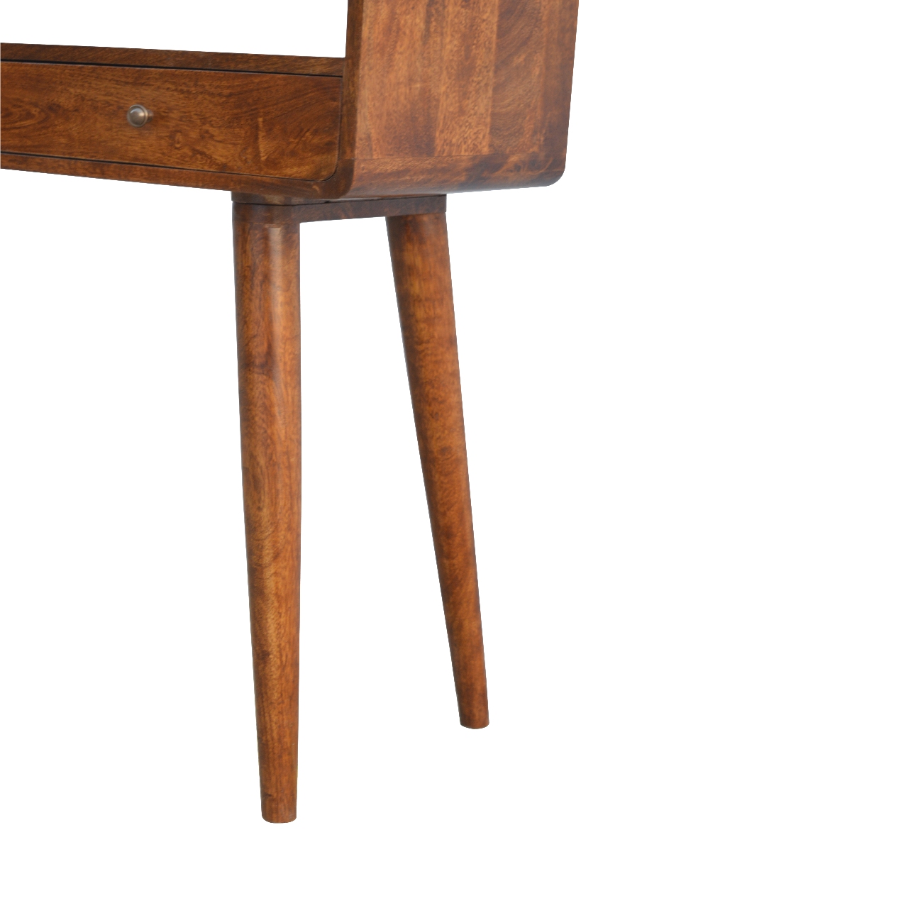 Mesa de console curva em castanho - Image 7