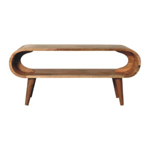 Mesa de Centro Amaya em Carvalho Estilo Nórdico