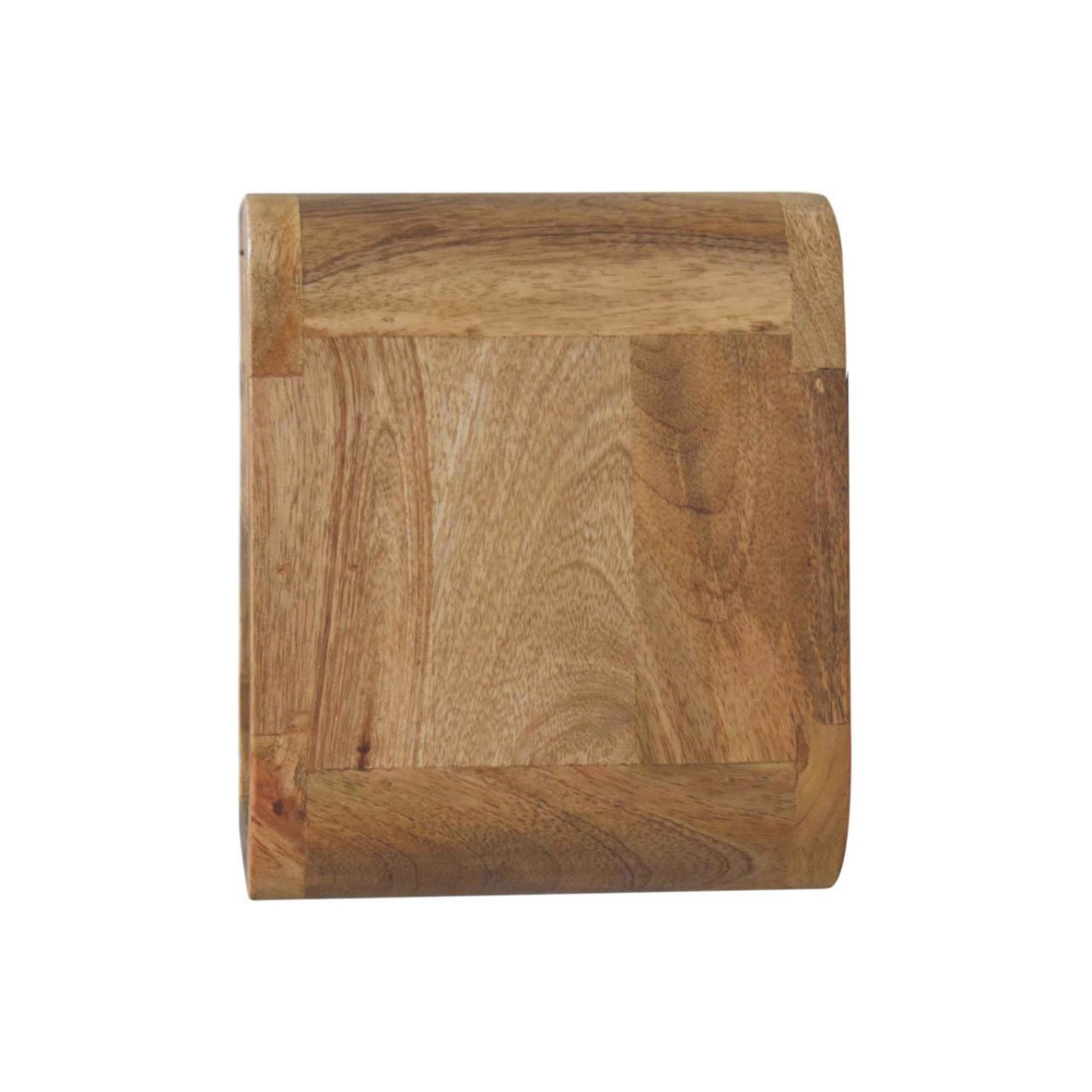 Extra Mini Mesa de Cabeceira Curva de Carvalho com Slot Aberto para Montagem na Parede - Image 5