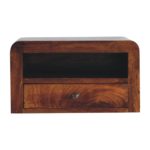 Mesa de Cabeceira de Parede Chunky Chestnut 1 Gaveta