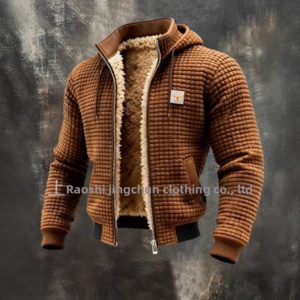 Fleece-Lined Padded Hooded Jacket