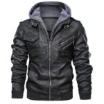 Men'S Slim Fit Pu Jacket