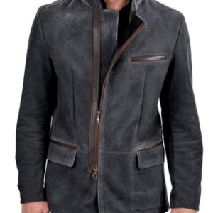 Casaco de homem, estilo vintage europeu e americano, com costura aparente.